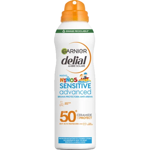 Loción corporal protectora pieles sensibles para niños Spray DELIAL SPF 50+ 150 ml