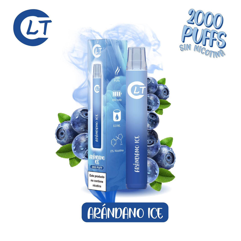 Vaper sin nicotina desechable LT arandano ice