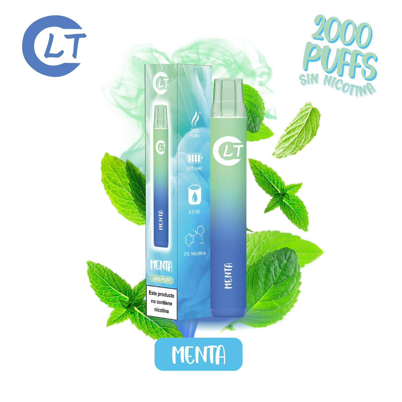 Vaper sin nicotina desechable LT menta