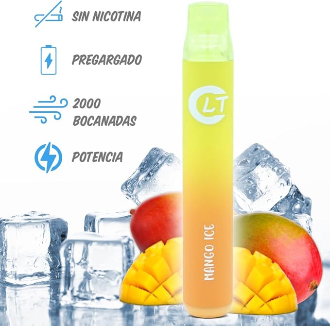Vaper sin nicotina desechable LT mango ice