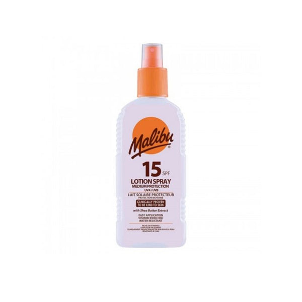 Loción corporal protectora Spray MALIBU SPF 15 - 200 ml
