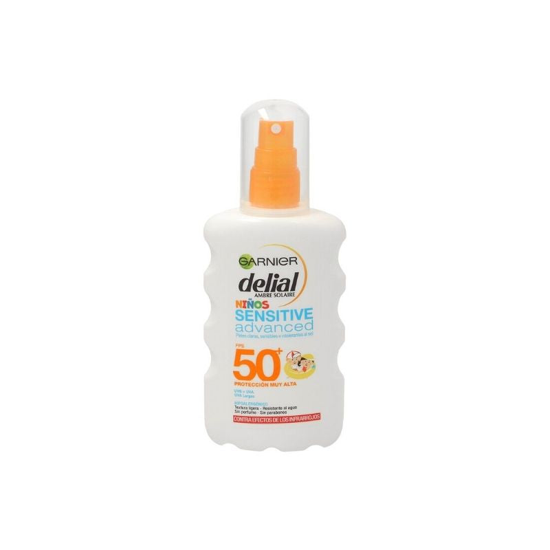 Loción corporal protectora pieles sensibles para niños Spray DELIAL SPF 50+ 200 ml